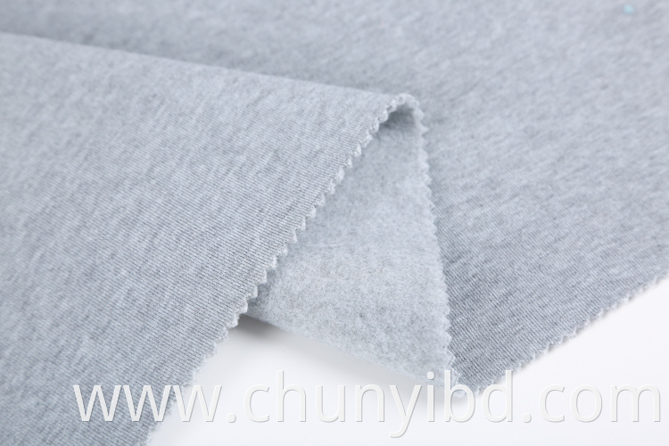 Spun Polyester Fleece Inside brushed fabric